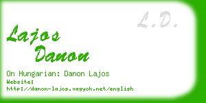 lajos danon business card